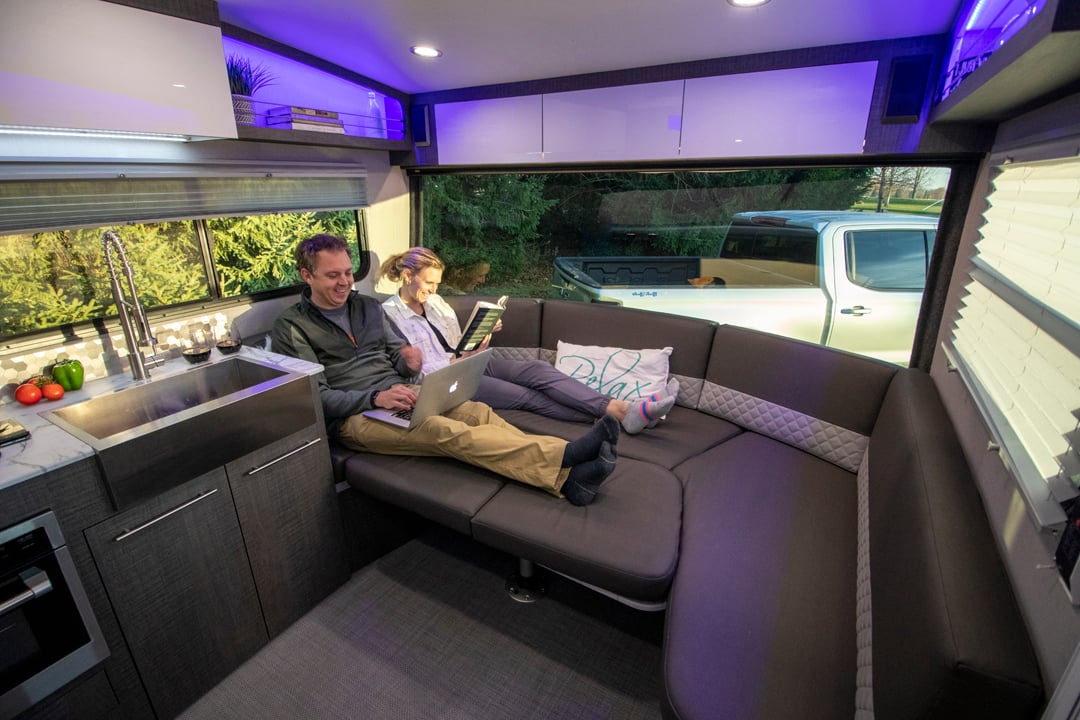 panoramic dinette RV interior