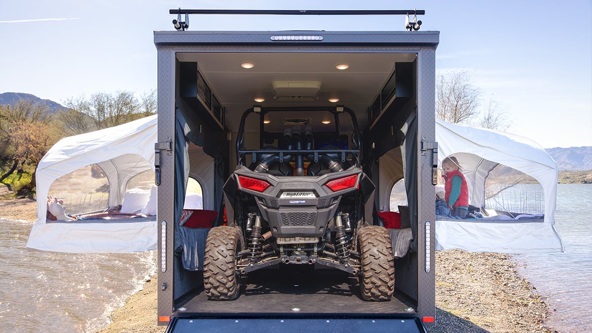 spacious interior tipouts trailer