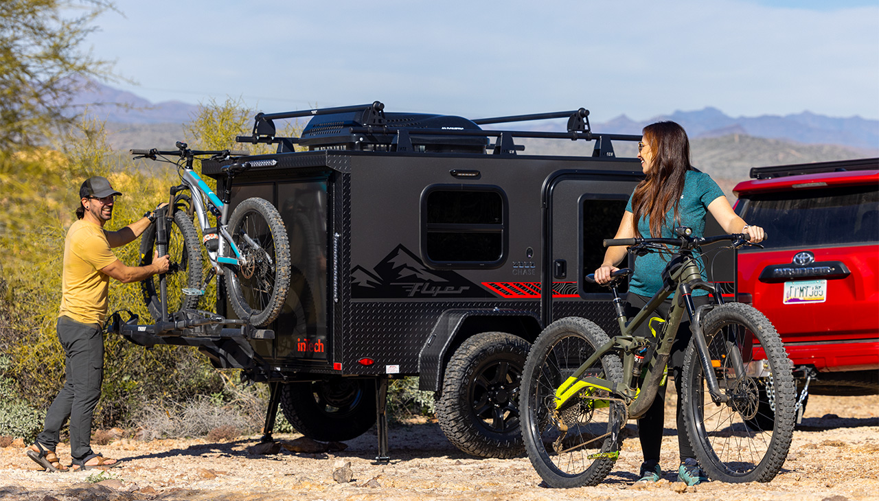 adventure travel trailer bike rack hitch